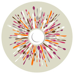 Circle restaurant background with cutlery colors