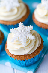 Snowflake cupcakes