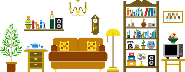 vectorized living room