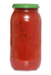 Pasta sauce in a jar