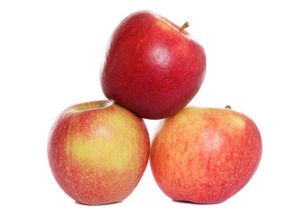 three red apples