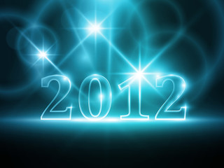 Abstract blue year 2012 background