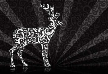 Reindeer made of lace