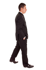 Young business man walking