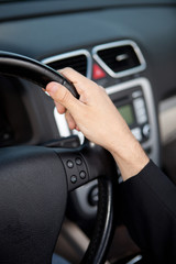 Man in car
