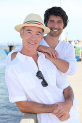 Obraz premium Father and son spending quality time together