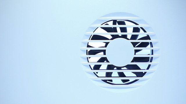 Fan turbine behind a metal surface