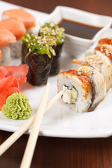 sushi on the plate