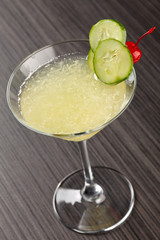 cocktail with cucumber