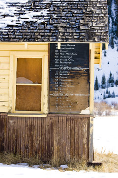 timetable, Silverton, Colorado, USA