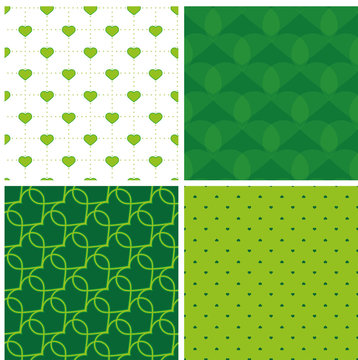 Endlosmuster Herz gr&uuml;n 1