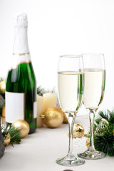 Glasses of champagne at New Year's Eve