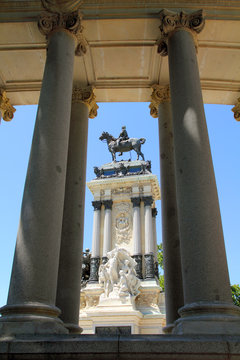 Alfonso XII monument Madrid in Retiro park