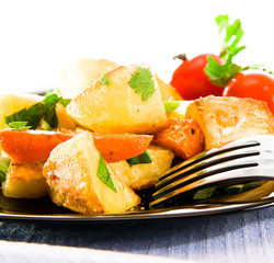 Roasted potatoes with herbs