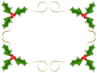 Holly berry frame