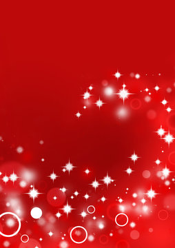 Red background with circle light effects and shiny stars