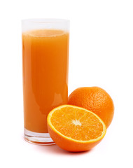 Orange juice and oranges