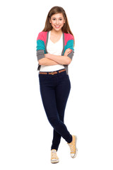 Fototapeta premium Teenage girl with arms crossed