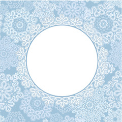 Template frame design for greeting card