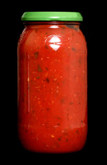 Pasta sauce in a jar
