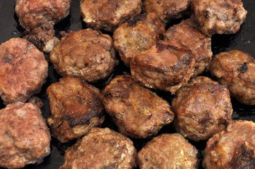 Closeup of hot delicious cutlets