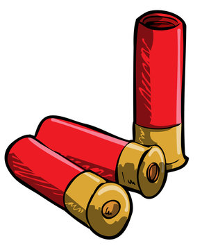 recommend clip art: Hand drawn illustration of shotgun shells