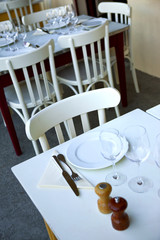 bistrot, restaurant, terrasse, table, manger, repas