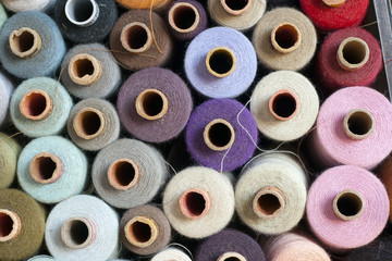 Multicolored Spools of Thread