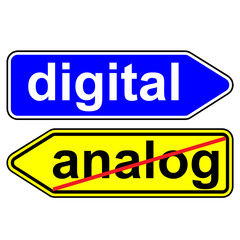 Wegweiser analog / digital