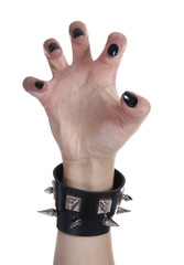 Black nails and bracelet