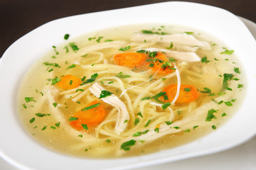 Bowl of chicken soup