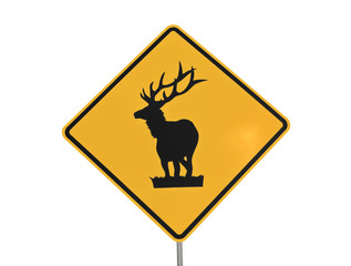 Elk Caution Sign