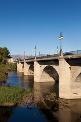 Fototapeta premium Puente de piedra, Logroño, La Rioja, España