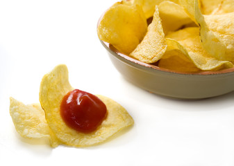 Patate fritte con ketchup