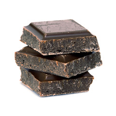 chocolate over white background
