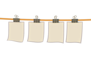 White card in clothes line