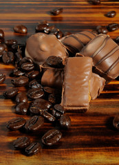 chocolates and coffee beans