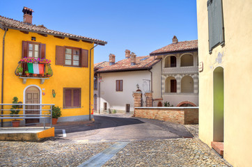 Town of Castiglione Falletto. Northern Italy.
