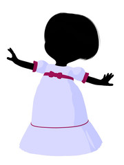 Little Romance Girl Illustration Silhouette