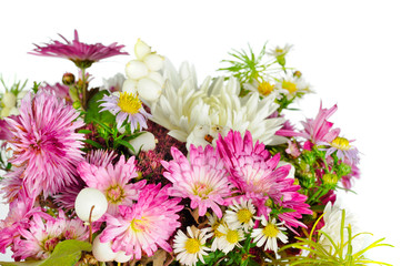 Beautiful Bouquet of Flowers on White Background