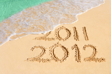 Numbers 2012 on beach