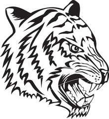 Vector illustration head tiger