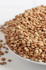 Lentil on a light background