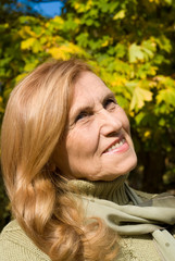 elderly woman at park