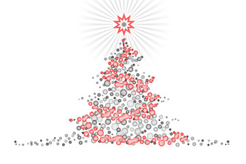 Stylized Christmas Tree Design Illustartion