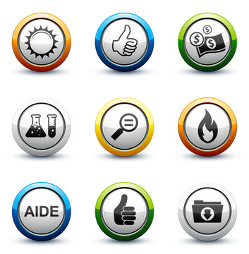 Fototapeta icône bouton internet