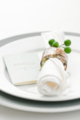 Serviette mit Speisekarte