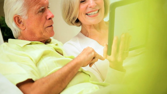 Senior Grandparents Using Online Internet Webchat