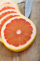 Slices of grapefruit