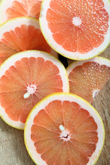 Slices of grapefruit
